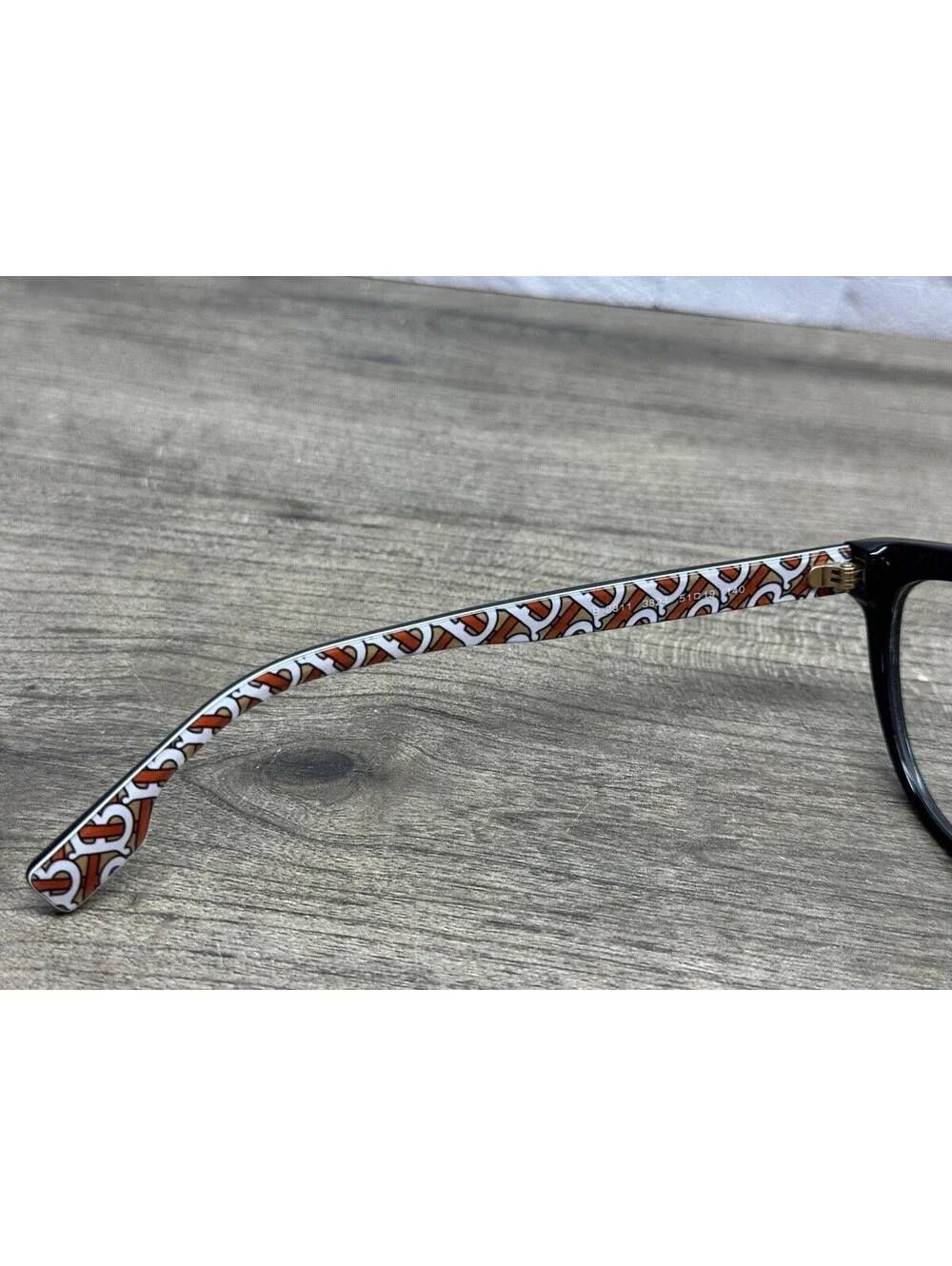 BURBERRY B 2311 3824 Eyeglasses Frames Black 51[]19-140 Demo Lens Designer Italy